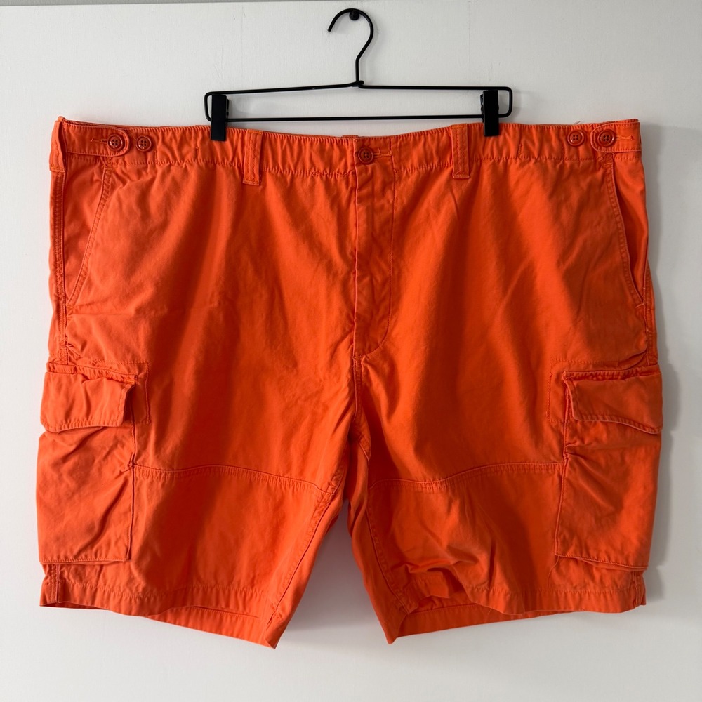 Polo Ralph Lauren Utility Canvas Cargo Shorts Orange Mens 54B Big Classic Fit